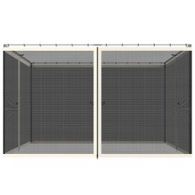 Replacement Mesh Sidewall Netting for 10' x 12' Gazebos and Canopy Tents with Zippers, (Sidewall Only) Cream