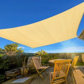 10'X10' Beige HDPE Sunshade Sail