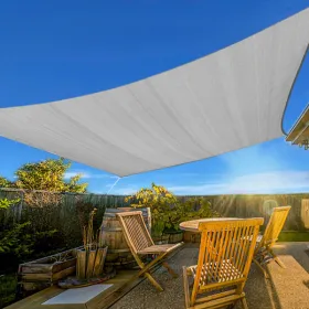 8'X10' Light Grey HDPE Sunshade Sail
